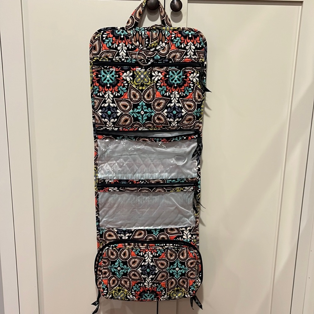 Vera Bradley black pattern hanging travel organizer
